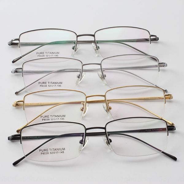 

preferential ultra light titanium glasses frame 8039 small 52-17-145 metal leg without foot cover business glasses frame, Silver