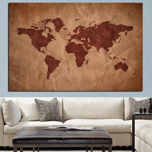 

abstract wall art 3d world map canvas oil painting modern globe map posters & prints wall art mural office meeting room decor cuadros