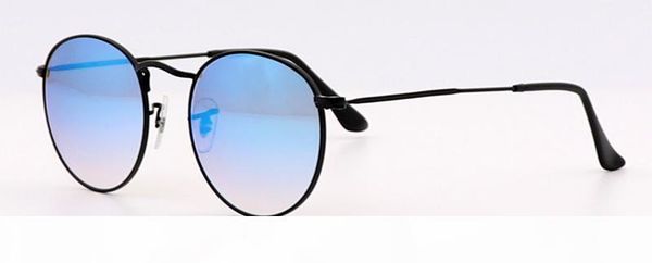 

e new women round designer circle flash gradient mirror lens sun glasses cool men circle metal style rd3447 sun glasses uv4, White;black