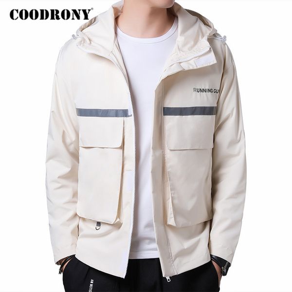 

coodrony brand streetwear fashion jacket men casual hooded coat 2020 autumn winter new arrival warm outerwear c8009, Black;brown