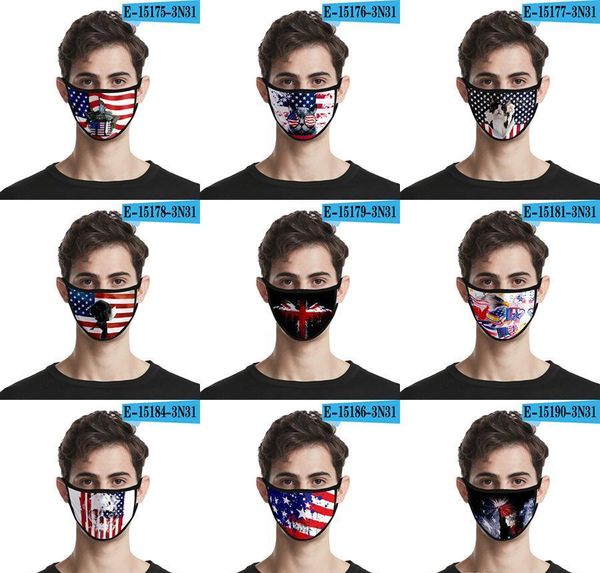 

2020 американского флаг маски американского день независимости пыл мода печать ice шелковая маска ткань моющийся маска xd23428 best_dhseller