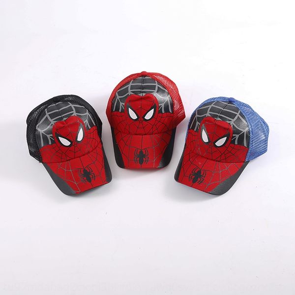

children's net cartoon spider-man superman baseball baby baseball baby cap net sun hat baby's cap sun hat tide, Yellow