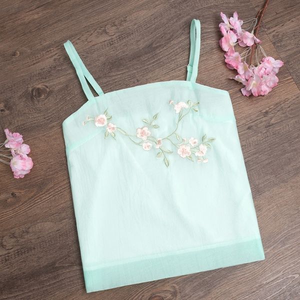 

ancient style tights vest tights chinese clothing women's camisole elegant chinese elements summer base tube elastic small camisole, Black;red