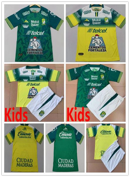 

kids 2019 2020 club leon soccer jerseys liga mx mexico home away football shirts camisetas de futebol uniform football sportswear, Black