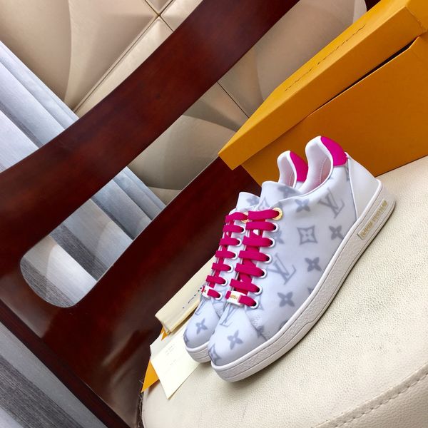 

2020ss women's leather shoes sneakers classic flat casual shoes clearance frontrow sneaker fashion shoes with original box 35-40ab