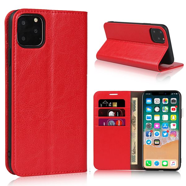 

2020 new leather flip wallet phone case for iphone 11 pro max xs max/xr x 8/7/6 plus with card slot