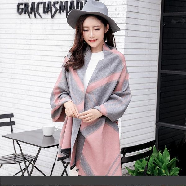 

Designer scarf autumn and winter plaid long thick warm women's scarf Christmas luxury gifts