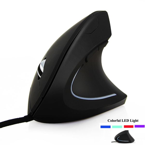 Mouse wireless ricaricabile USB Mouse da gioco verticale da 2,4 GHz 800 1600 2400 DPI Mouse ergonomico per computer per PC portatile da ufficio