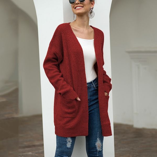 

2020 mid-length for woolwool women cardigan 2020 mid-length cardigan sweater for sweater woolwool women, White;black