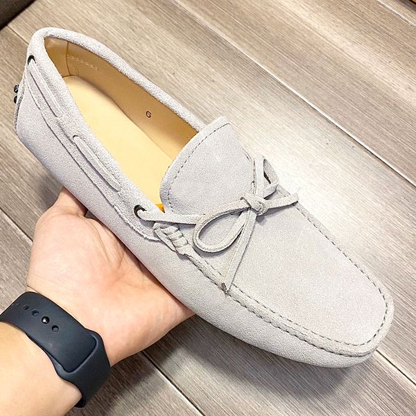 

new highquality mens casual bowknot leather shoes, nonslip wearresistant flat loafers, pedal driving shoes, stylish loafers with origina qax, Black