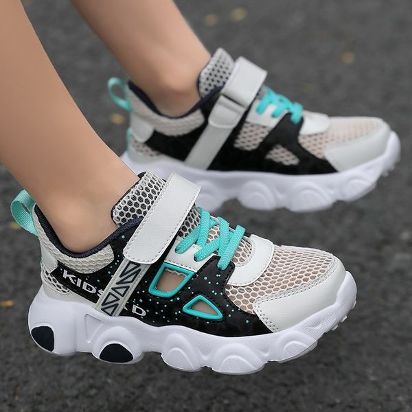 

nfkxj 2020 summer new mesh breathable fashion comfortable sports casual children's fashion all-match men's big children's sho, Black