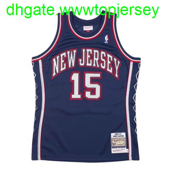 

дешевый нью-джерси винс картер # 15 mitchell ness баскетбол трикотажных изделия navy 2006-07 top джерси отсылки вест прошитых, Gray