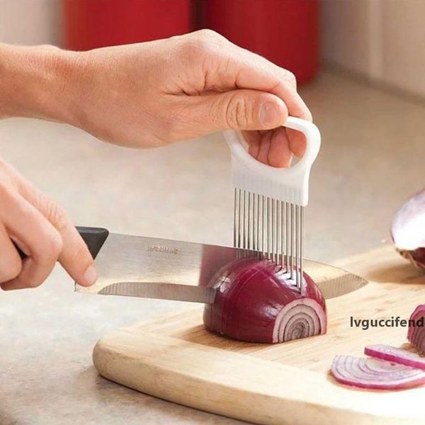 

dihe fruits vegetables meat section locking pin stainless steel vegetable cutter onion cutter stainless steel needle plastic handle steak nb