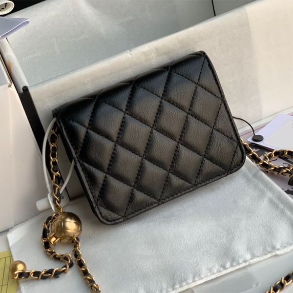 

7a high-end custom quality classic lady crossbody bag super excellent metal ball grain adjustment chain to achieve a multi-purpose bag