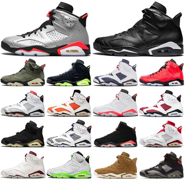 

with socks jumpman 6 6s infrared basketball shoes men olympic oreo sport blue angry bull white athletic sports sneakers size 7-13, White;red