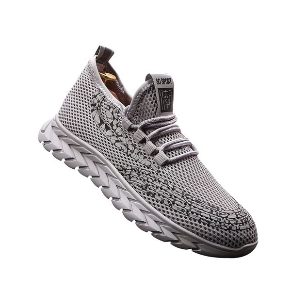 

2020 flying weaving mesh shoes trendy shoes men's lace mesh youth breathable sports casual men's zapatillas ho, Black