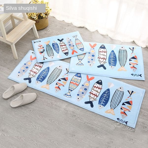 

cartoon flannel printed door carpet entrance carpet children's kitchen bathroom mat water absorbing non-slip bathroom mat