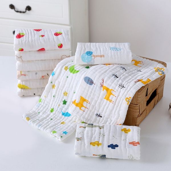 

six-layer baby gauze towel pure cotton children's towel rectangular newborn face wash baby bath super soft water absorption