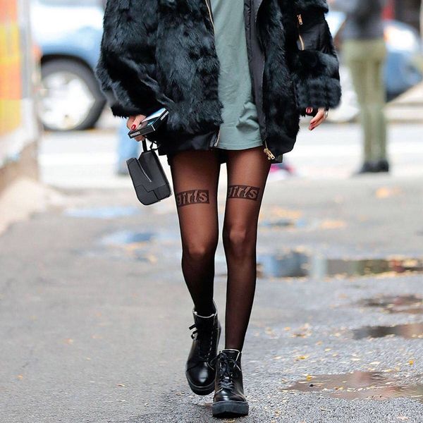 

ousgr ins printed girls black silk silk stockings fashionable women's fashion brand catwalk style letter stockings online red boys&#039, Pink;yellow