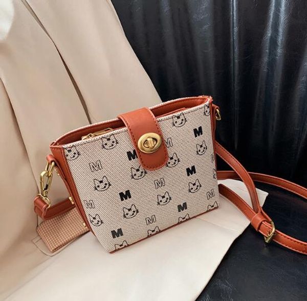 

ins bucket bag women shoulder bags cute cat lady small handbags fashion female bag