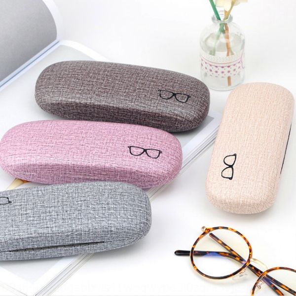 

high-end men's and women's business box large frame fashionable imitation cloth pattern fresh printable glasses case glasses case, Blue