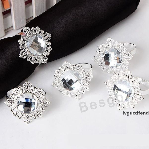 

colorful gem napkin ring rhinestone napkin holder rose flower napkin cloth rings buckle wedding reception party table decoration dbc bh2779