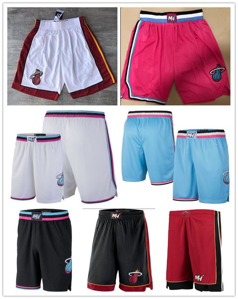 

miami heats men pants 2019/20 icon city nba swingman basketball shorts s-2xl, Black
