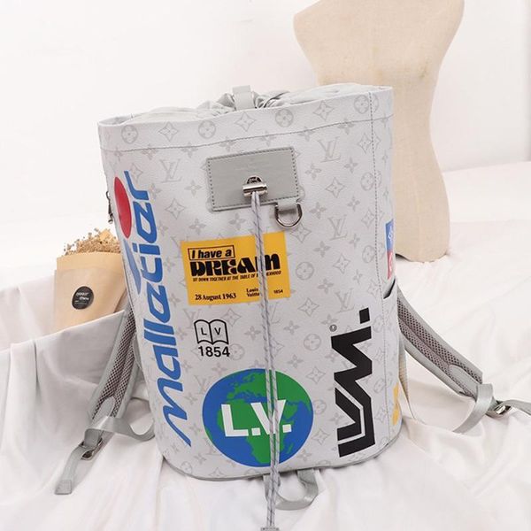 

2020 fashion style new arrival womens bag luxury designer backpacks women leather drawstring bucket bag large capacity casual travel rucksac