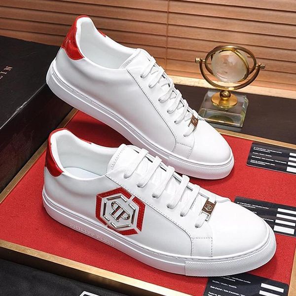 

luxury men sneakers casual shoes leather walking trainers with box scarpe da uomo breathable lo -sneakers hexagon mens shoes casual, Black