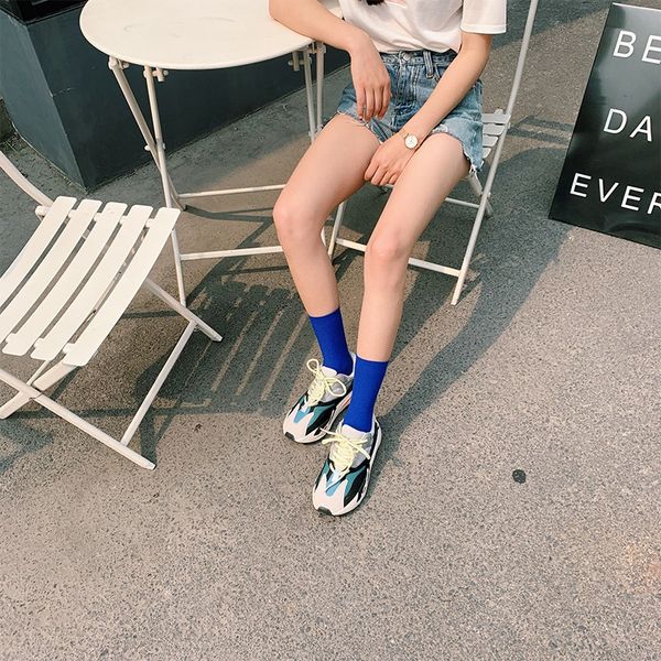 

3ef2c 2020 осень новой конфеты цвета флуоресцентной нить чистых яркая среднего средних конфеты цветой середины-тюбе носков способа женщины с, Pink;yellow