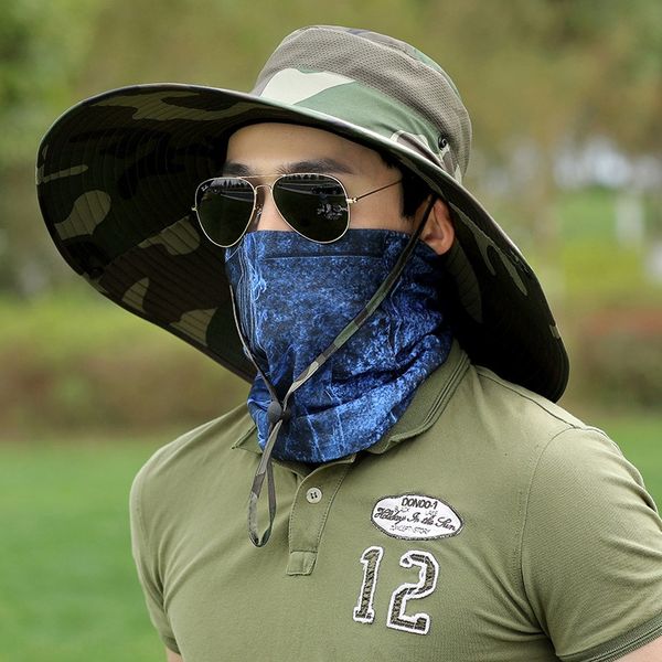 

men's men fishing outdoor sun fisherman summer sun hat fishing hat hat, Blue;gray