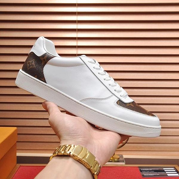 

new men shoes sneakers fashion rivoli sneaker luxury chaussures pour hommes mens shoes casual lace -up zapatos de hombre with origin box, Black