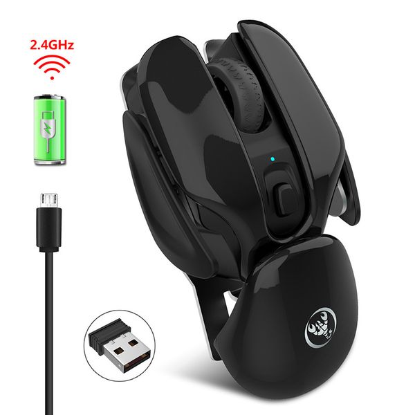 T37 silenciosa 2.4G mouse sem fio recarregável escritório rato venda direta da fábrica 1600dpi Mice ajustável frete grátis