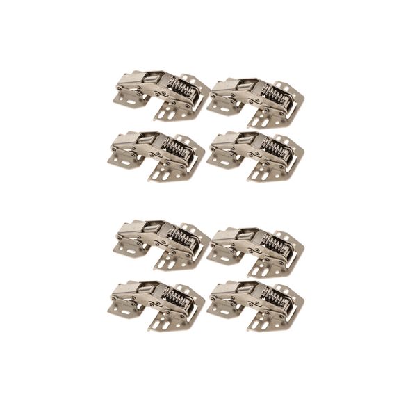 

8 screw-on hinge with spring door hinges spring hinge cupboard flap fastening made of stainless steel