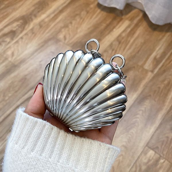 

style bags women cute shoulder bag shell shape chain crossbody bag acrylic shell phone bags handbag purse for women 2020 new