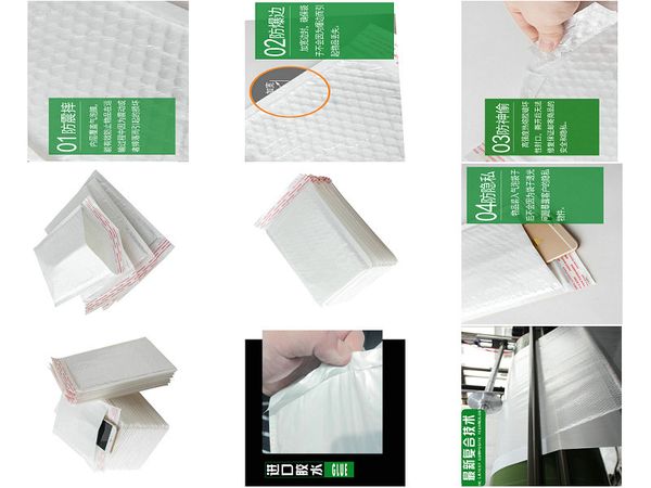 

new white kraft paper bubble envelopes bags mailers padded shipping bubble envelope waterproof foam mailing bag 8 sizes dhseller tcqpp