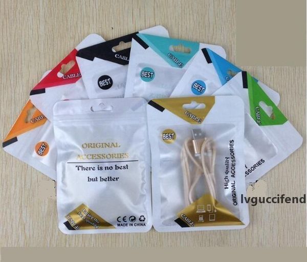 

zipper retail package boxes opp bag for micro usb charger data sync cable audio earphone iphone 7 plus samsung s7 s8 plus