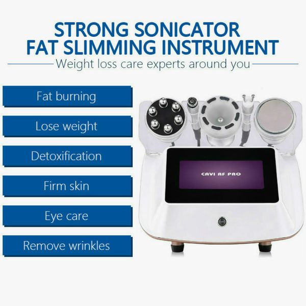 

ultrasonic cavitation beauty equipment facial rf face body fat reduction result 5 in 1 radio frequency facial rf, Black
