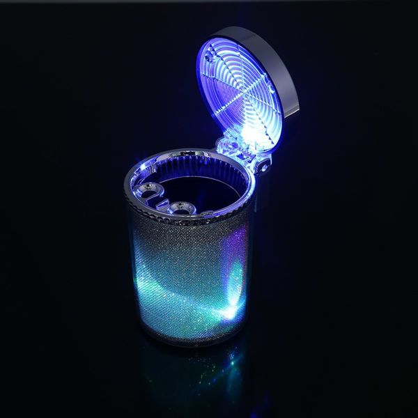 

car ashtray with led light cigarette ash tray container smoke ash cylinder smoke cup holder storage cup car accessories