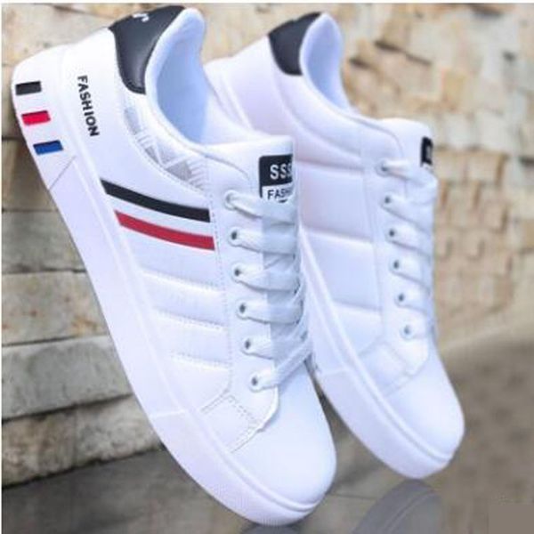 

board shoes men's spring autumn tide shoes men's casual korean wild white students youth non-slip black and white