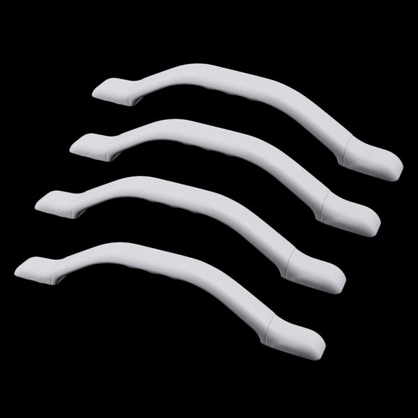

4 pieces 11\" white grab handles handrails door accessory for marine camper 280mm
