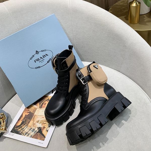 

2020 роскошная женская lace up короткие сапоги, женская кожа толстая подошва моды сапоги roman сапоги с молнией размер мешка 35-40 0088, Black