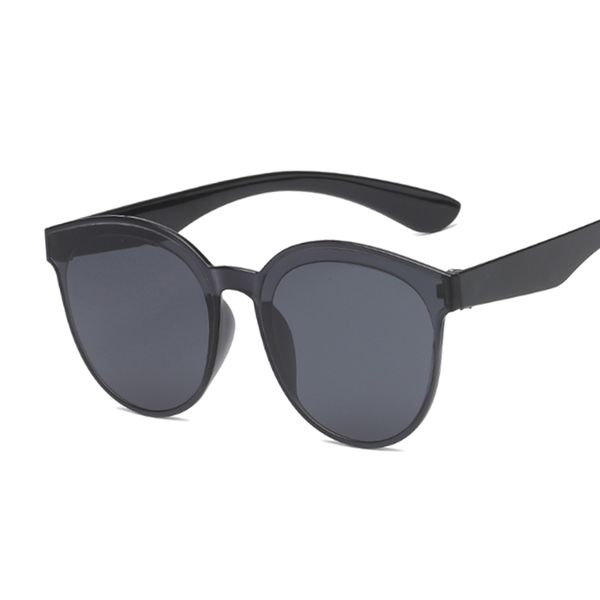 

one-piece cat eye sunglasses women brand designer sunglasses female transparent color cute vintage pink black ladies, White;black