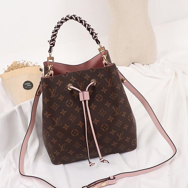 

drop ship women 's bag vintage design messenger bag style leather bucket bag handbag drawstring shoulder bags with origin