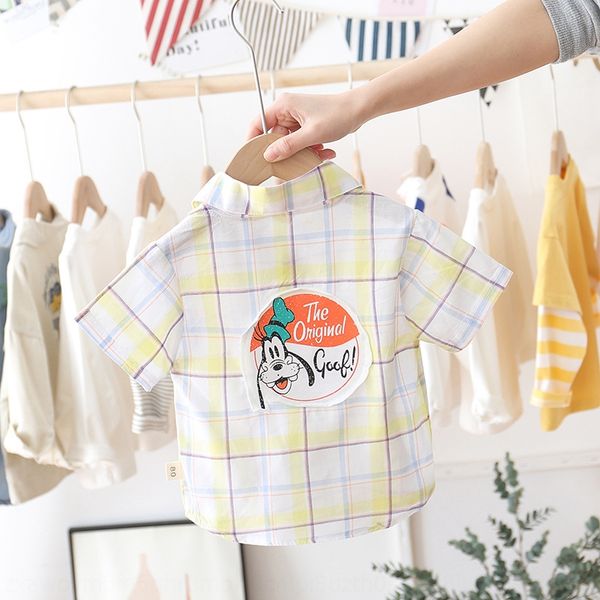 

6tmqw clothing 2020 new summer clothes baby western style children's clothing shirt children's short sleeve shirt boy thin cardiga, White;black