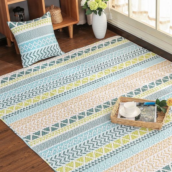 

nordic cotton carpet carpet living room full crawled tatami mat cotton bedroom mat