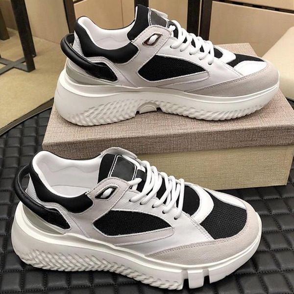 

veloce white black luxury men 's shoes breathable sports fashion lace -up style men casual shoes chunky sneakers runners with origin b