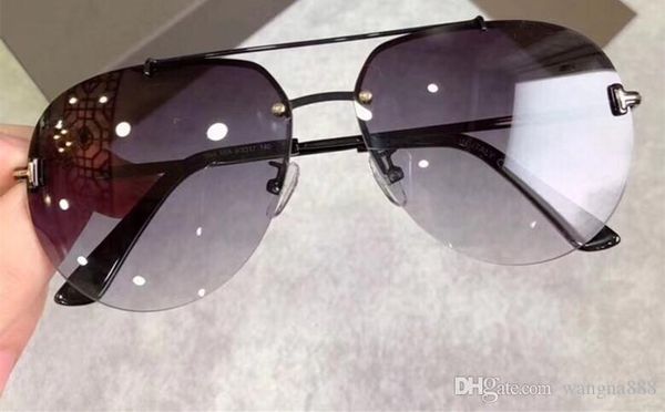 

роскошный 0584sunglasses для мужчин марка модельер бескаркасных uv защиты объектива популярные лето стиль солнцезащитные очки top quality co, White;black
