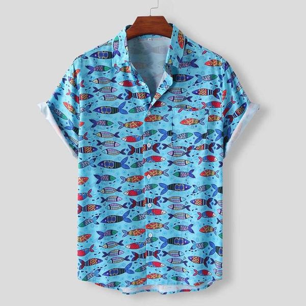 

men shirt summer short sleeve colorful shirts social dress multicolor men loose shirts blouse casual beach shirt camisas, White;black