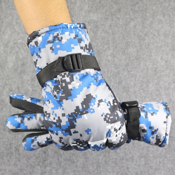

seasonal warm non-slip men's korean-style cotton thickened warm and leather gloves imitation leather gloves, Black